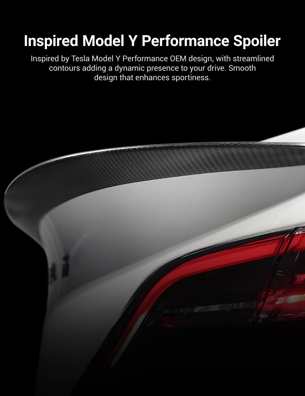 Spoiler Performance Style for Model Y / Model 3 Highland - Dry Carbon Fiber Exterior Mods
