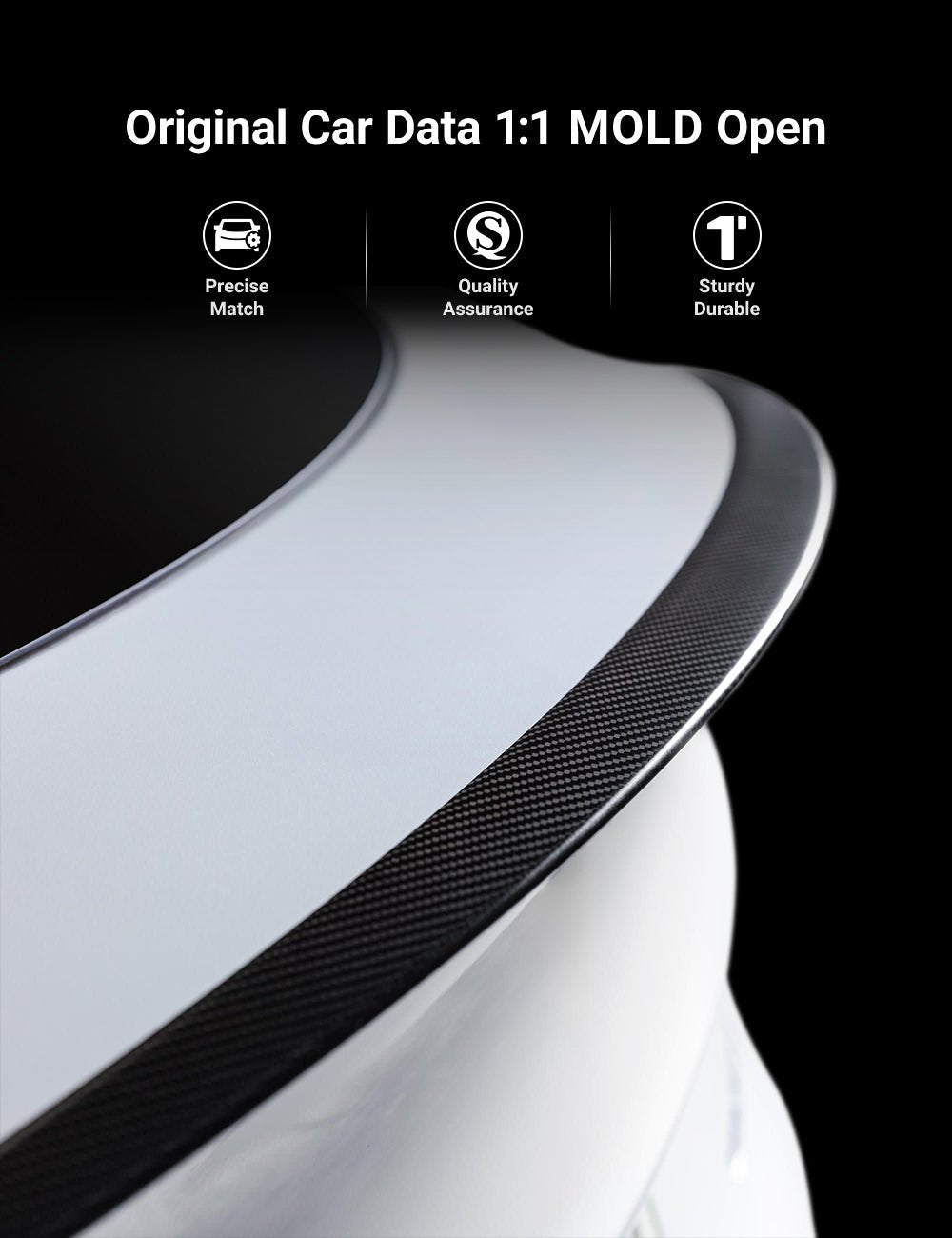 Spoiler Performance Style for Model Y / Model 3 Highland - Dry Carbon Fiber Exterior Mods