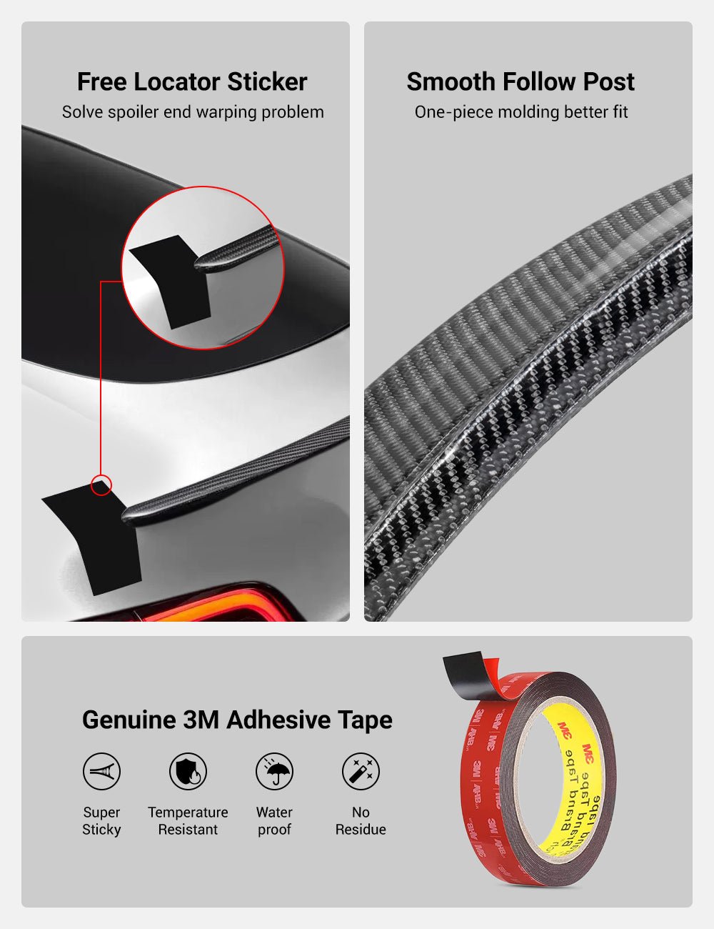 Spoiler Performance Style for Model Y / Model 3 Highland - Dry Carbon Fiber Exterior Mods