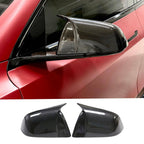 Mirror Caps for Model Y / 3 ( Sporty Style ) - Dry Carbon Fiber Exterior Mods