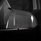 Mirror Caps for Model Y / 3 ( Sporty Style ) - Dry Carbon Fiber Exterior Mods