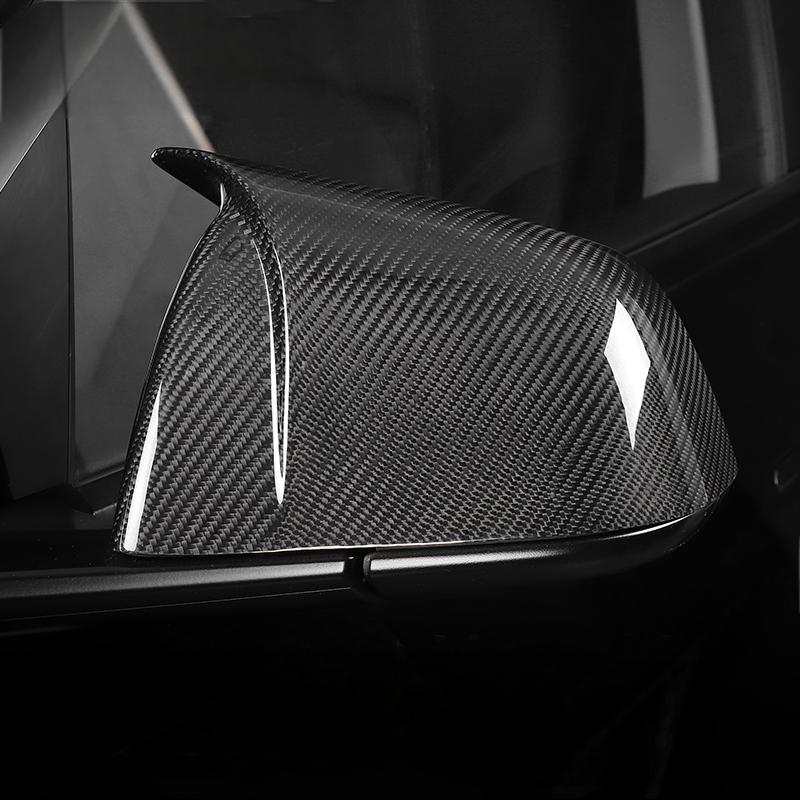 Mirror Caps for Model Y / 3 ( Sporty Style ) - Dry Carbon Fiber Exterior Mods