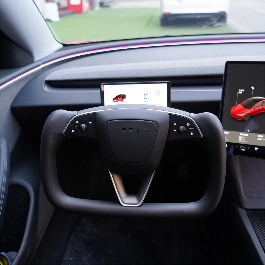 Model 3 Highland / Model Y Juniper Yoke Plaid Steering Wheel