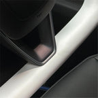 Model 3 Highland & Model Y Juniper Yoke Plaid Steering Wheel 【White Leather】