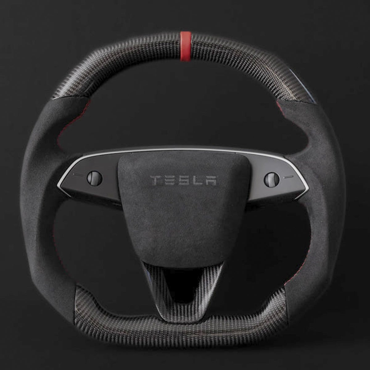 Alcantara Carbon Fiber Steering Wheel for Model 3 Highland / Model Y Juniper