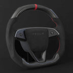 Alcantara Carbon Fiber Steering Wheel for Model 3 Highland / Model Y Juniper