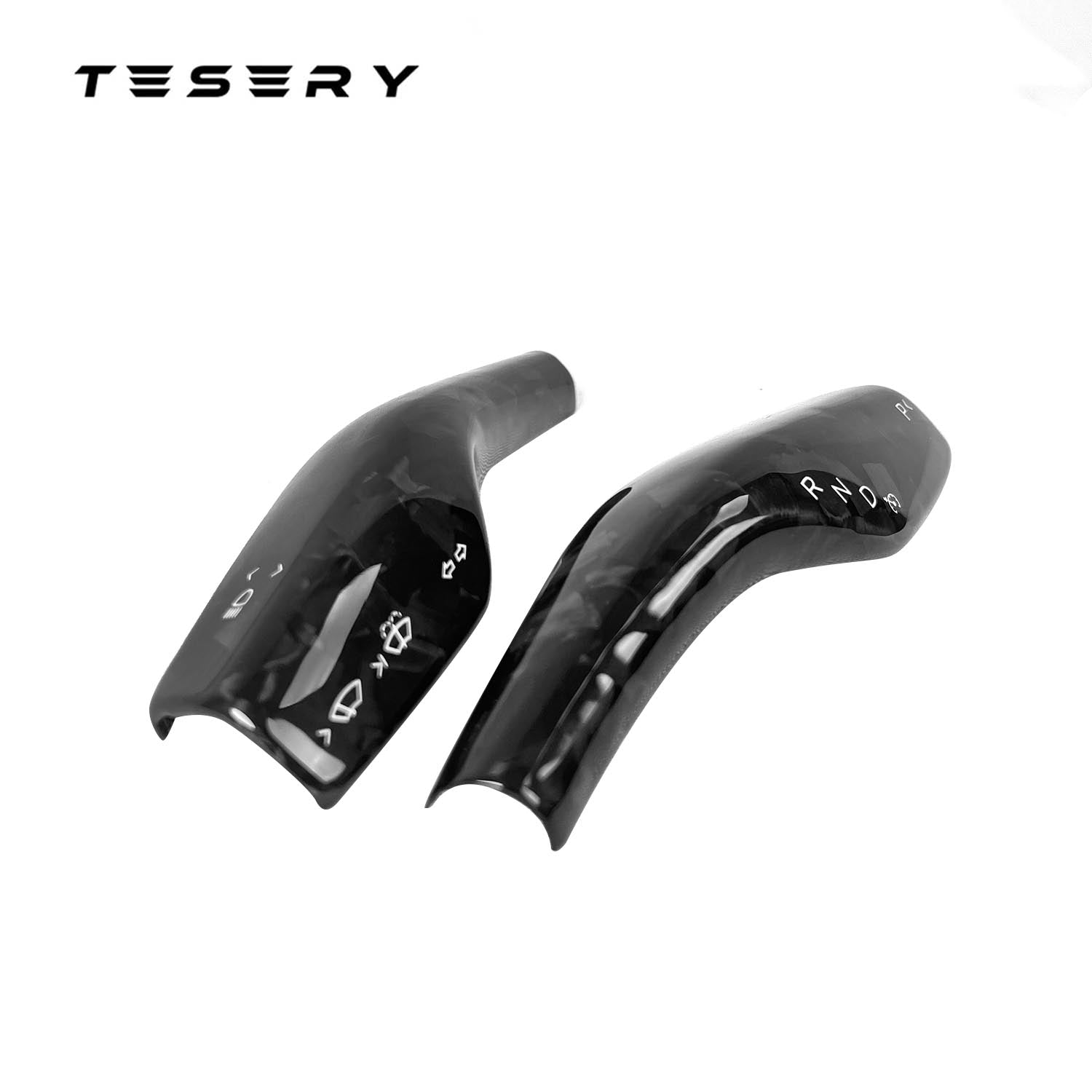 Model 3 / Y Turn Signal Stalk Cover - Dry Carbon Fiber Interior Mods