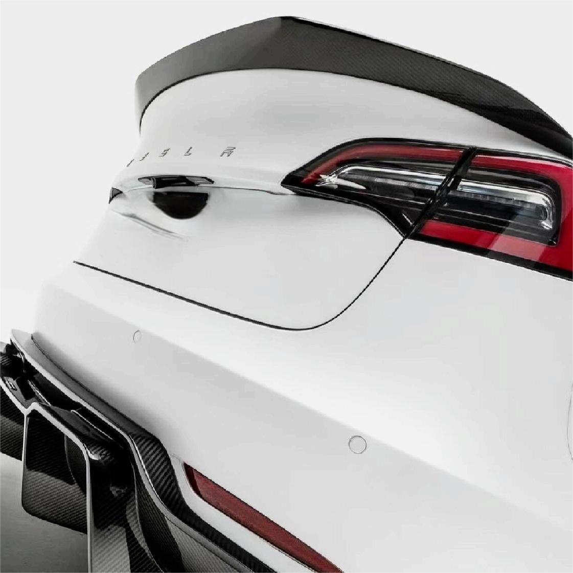 Model Y / 3 Spoiler V-Style - Carbon Fiber Exterior Mods