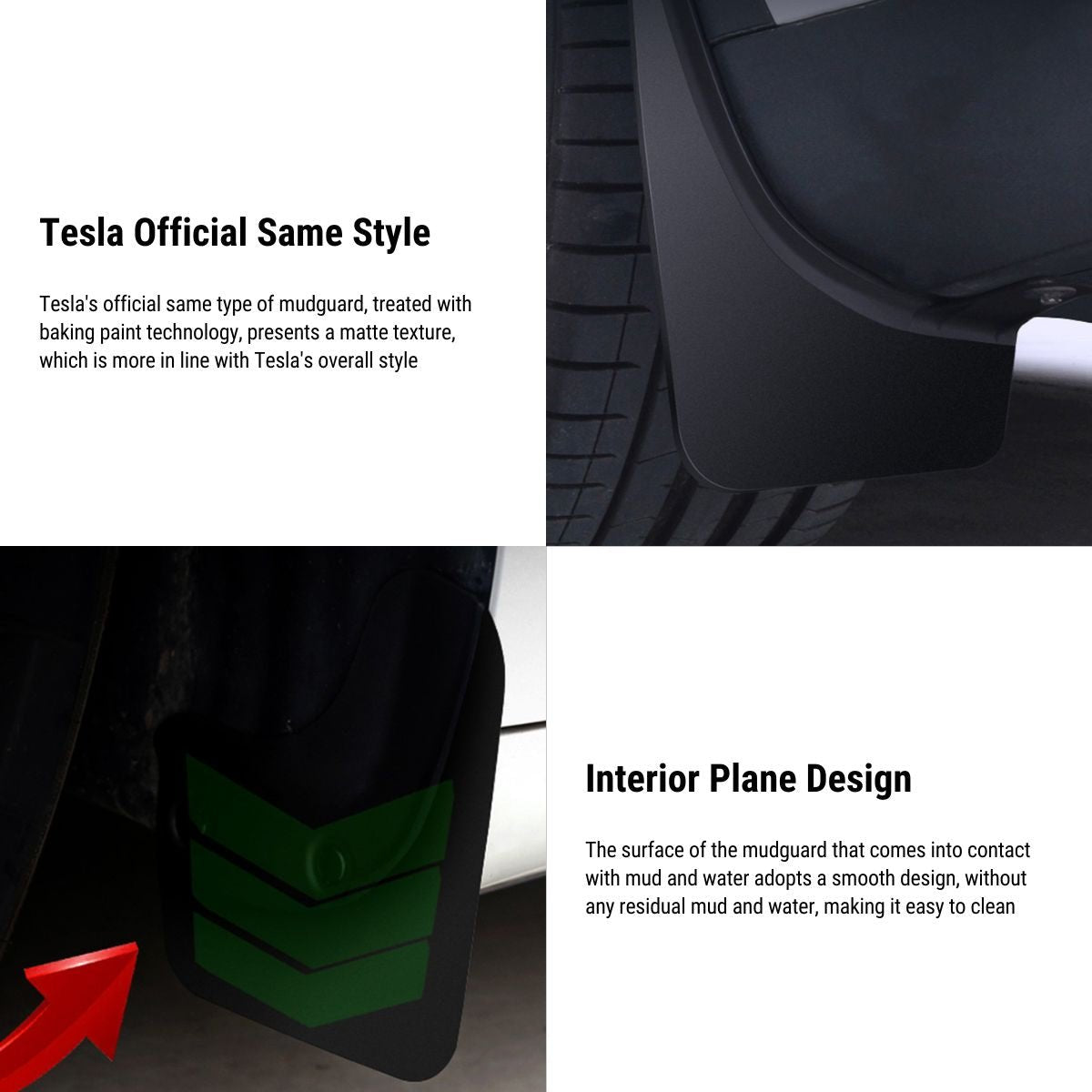 Upgraded OEM Mud Flaps Splash Guards for Model 3 / Model Y