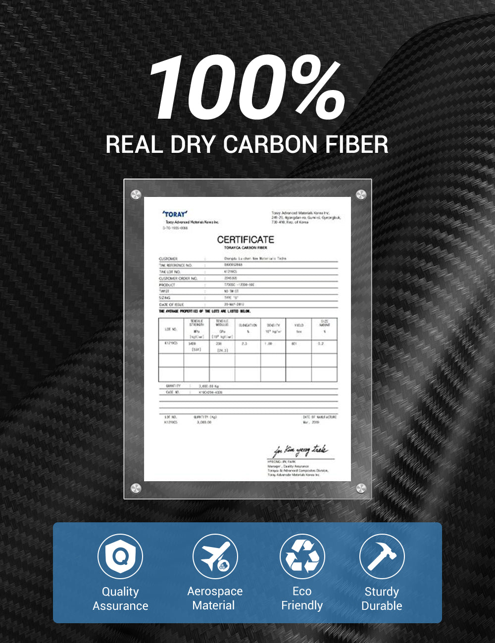 Real Dry Carbon Fiber Dashboard Cover Overlay for Model 3 Highland / Model Y Juniper