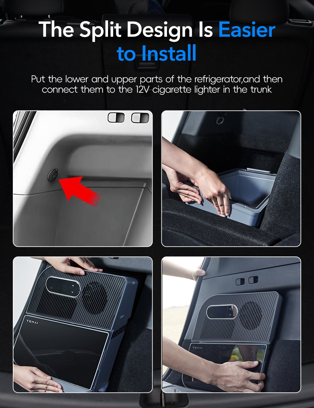 Rear Trunk On-Board Refrigerator for Model Y (5 Seaters)