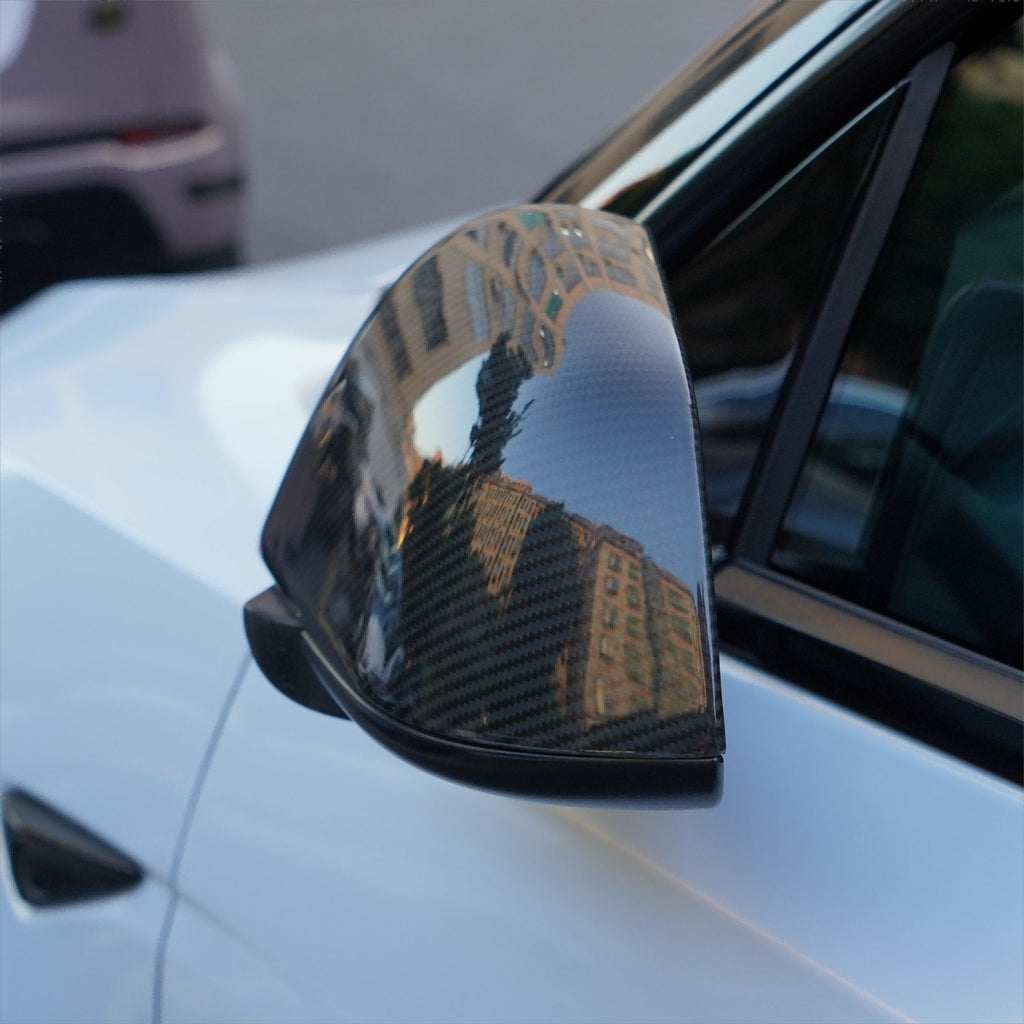 Side Mirror Cover for Model Y / 3 Highland ( OEM Style ) - Dry Carbon Fiber Exterior Mods