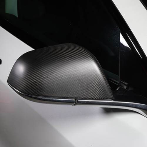 Side Mirror Cover for Model Y / 3 Highland ( OEM Style ) - Dry Carbon Fiber Exterior Mods