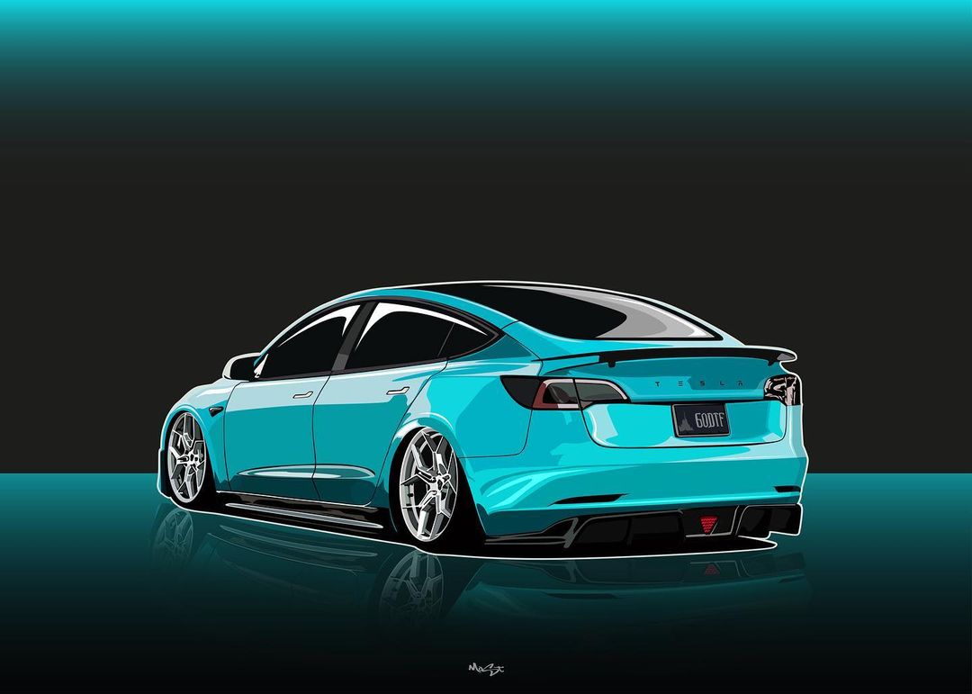 Tesla Model 3 Carbon Fiber Rear Spoiler Ver.3