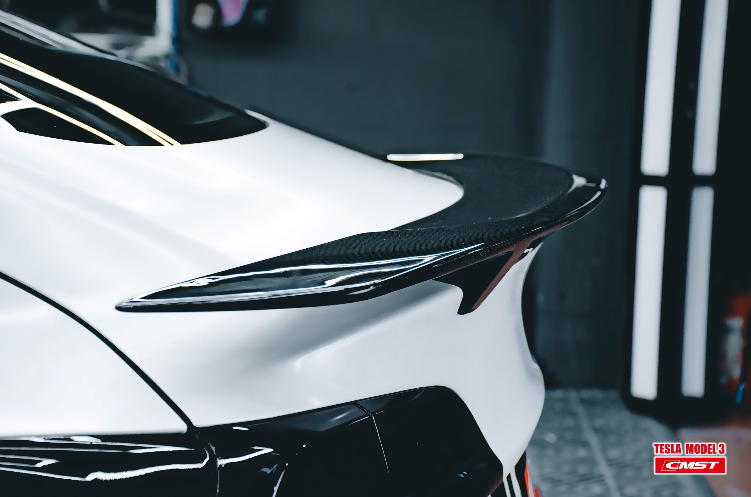 Tesla Model 3 Carbon Fiber Rear Spoiler Ver.3