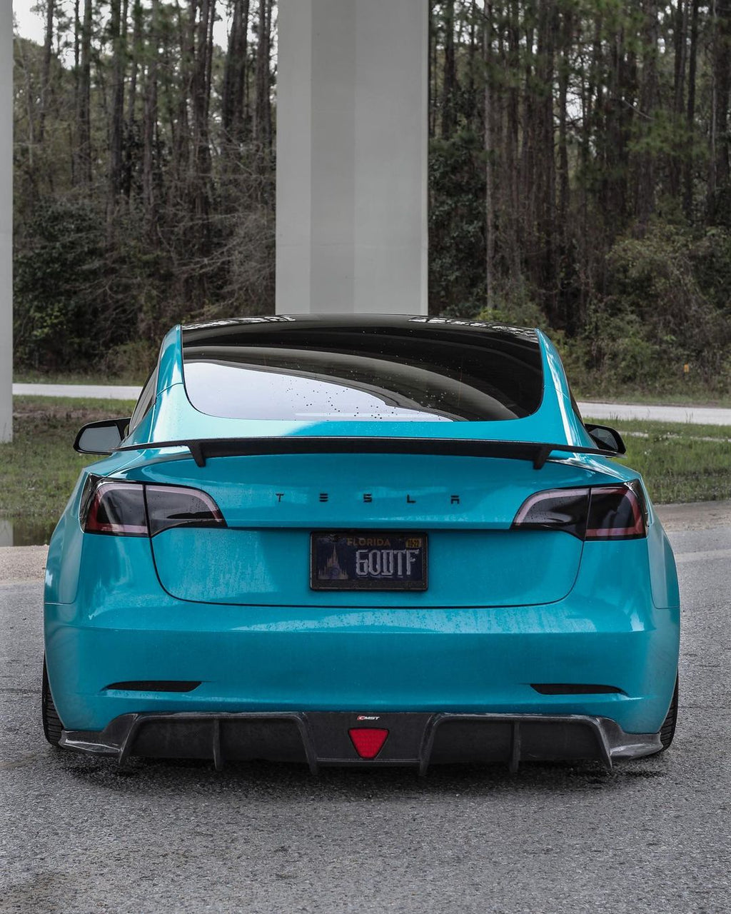 Tesla Model 3 Carbon Fiber Rear Spoiler Ver.3