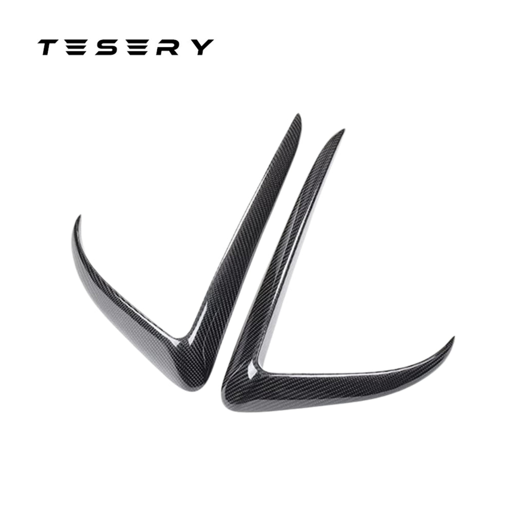 Tesla Model 3 Fog Light Trim - Carbon Fiber Exterior Mods