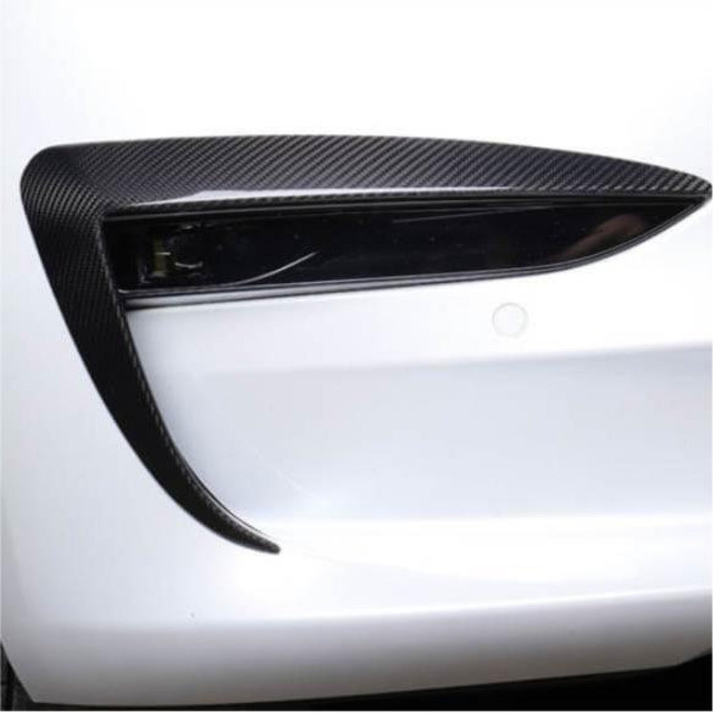 Tesla Model 3 Fog Light Trim - Carbon Fiber Exterior Mods