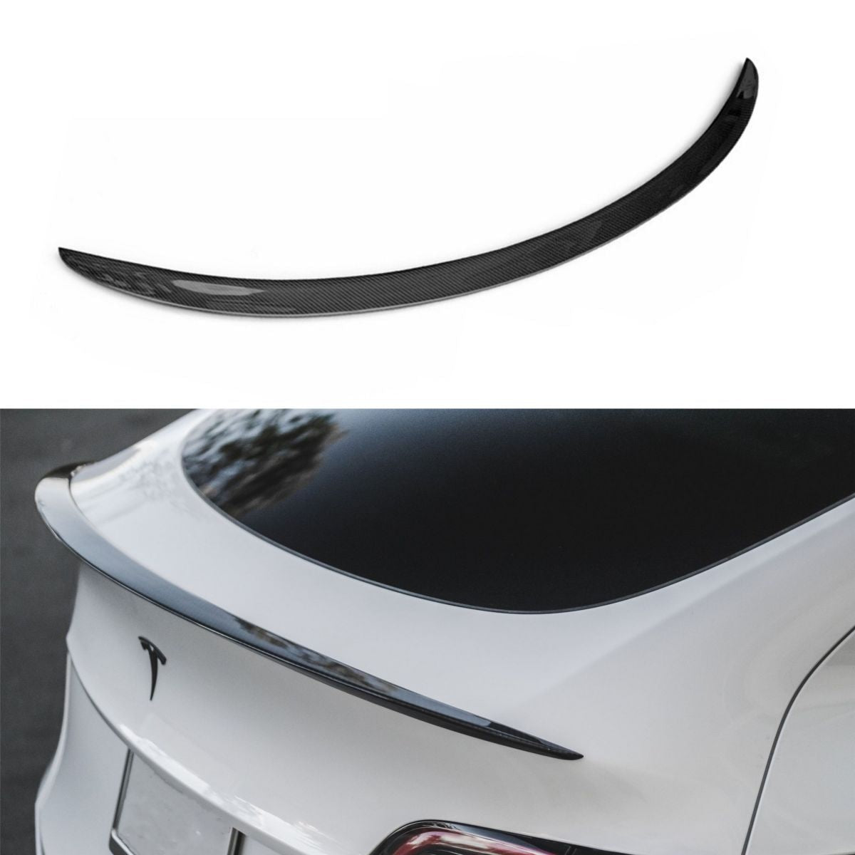 Spoiler Performance Style for Model Y / Model 3 Highland - Dry Carbon Fiber Exterior Mods