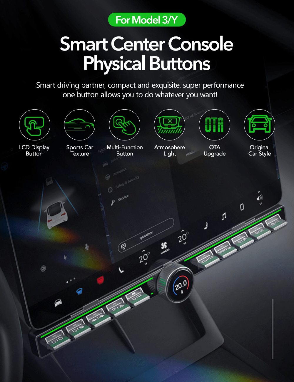 The Collective Toggle Physical Buttons for Model 3 Highland / Model Y Juniper