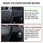 Touch Horn Carbon Fiber Yoke Plaid Steering Wheel Upgrade for Tesla Model S / X 2021-2023