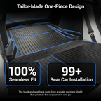 Trunk Mat With Backrest Mat for Model 3 Highland