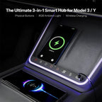 Wireless Charging Smart Button with Ambient Light for Model 3 Highland / Y Juniper