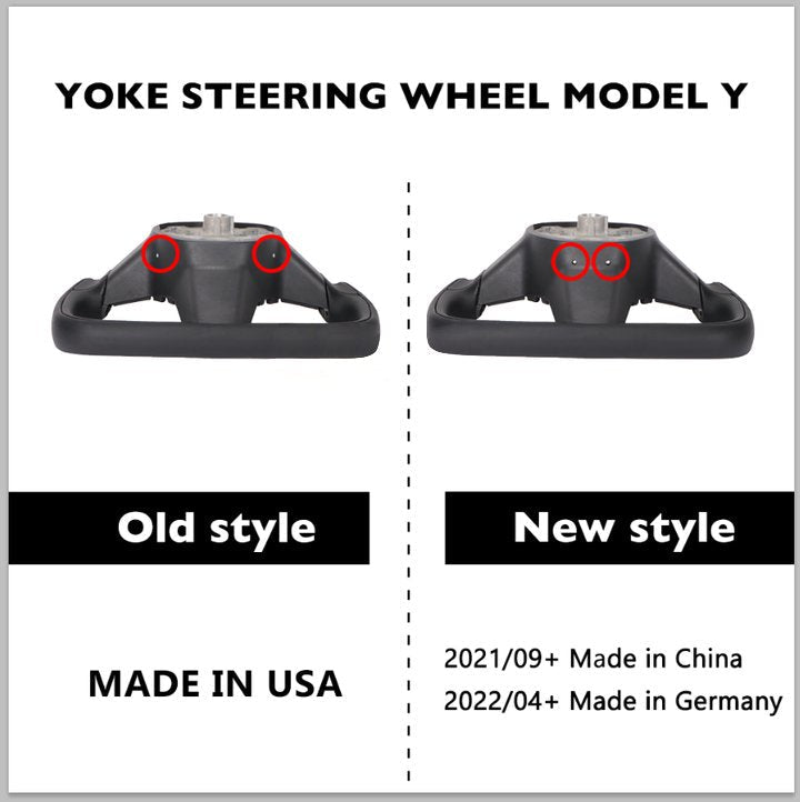 Yoke Carbon Fiber Steering Wheel for Model 3 / Y【Style 37】