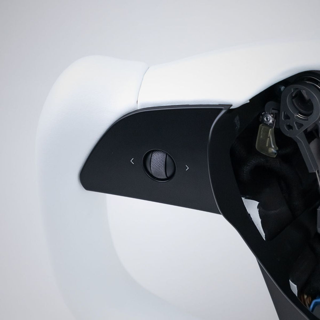 Yoke Plaid Steering Wheel for Tesla Model 3 / Y【White Leather】