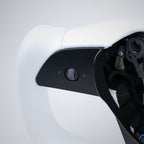 Yoke Plaid Steering Wheel for Tesla Model 3 / Y【White Leather】