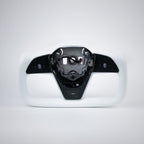 Yoke Plaid Steering Wheel for Tesla Model 3 / Y【White Leather】
