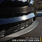Front Lower Lip Wrap | Carbon Fiber Chin Spoiler Decal for Tesla Model S 2021-2026