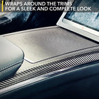 Interior Vinyl Wrap Kit | Tesla Model X 2021-2026 (Refresh)- Plaid Style Black Carbon Fiber
