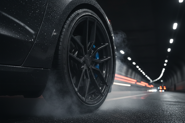 Tesla black alloy wheel