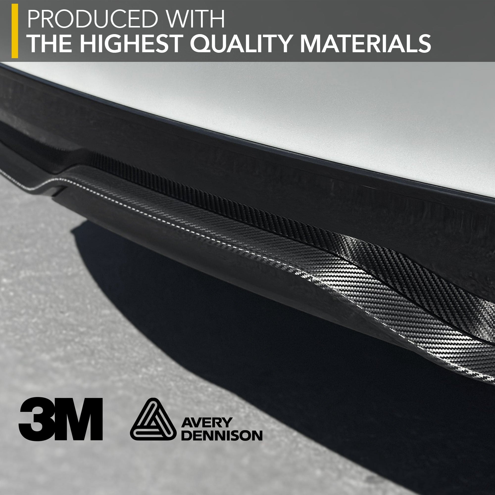 Rear Diffuser Lip Wrap | Carbon Fiber Decal for Tesla Model S 2021-2026