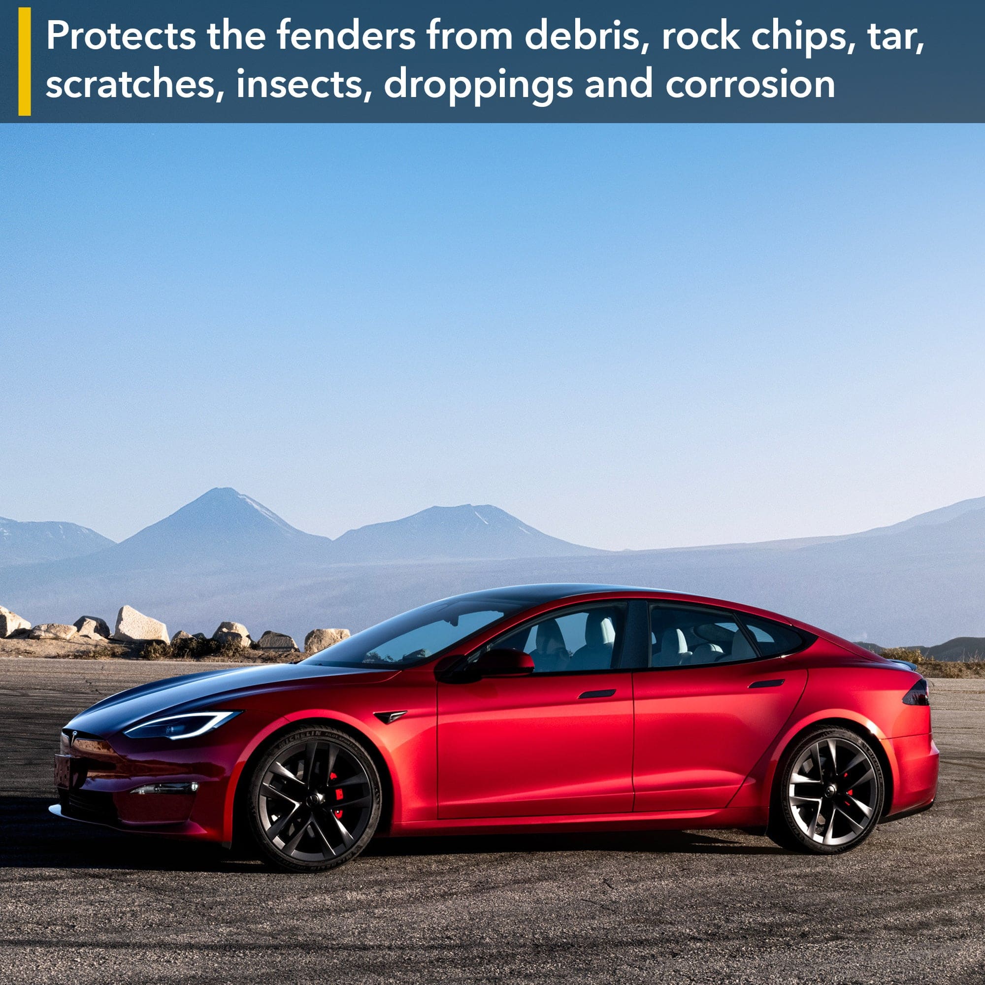 Rear Fenders & Rockers PPF | Tesla Model S 2021-2026