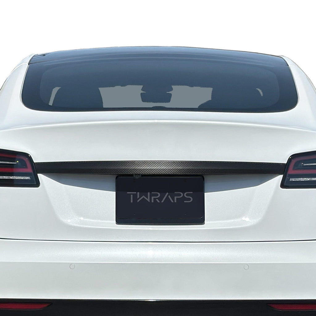 Trunk Trim Vinyl Wrap Kit | Carbon Fiber Decal for Tesla Model S 2022-2023