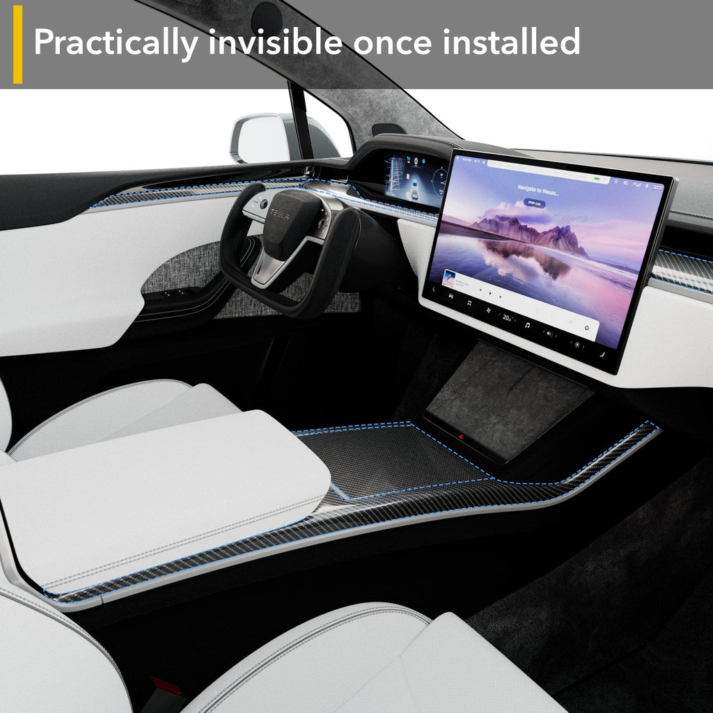 Interior PPF Kit | Tesla Model X Plaid 2021-2026 Refresh - Paint Protection Film Wrap for All Carbon Fiber Trims