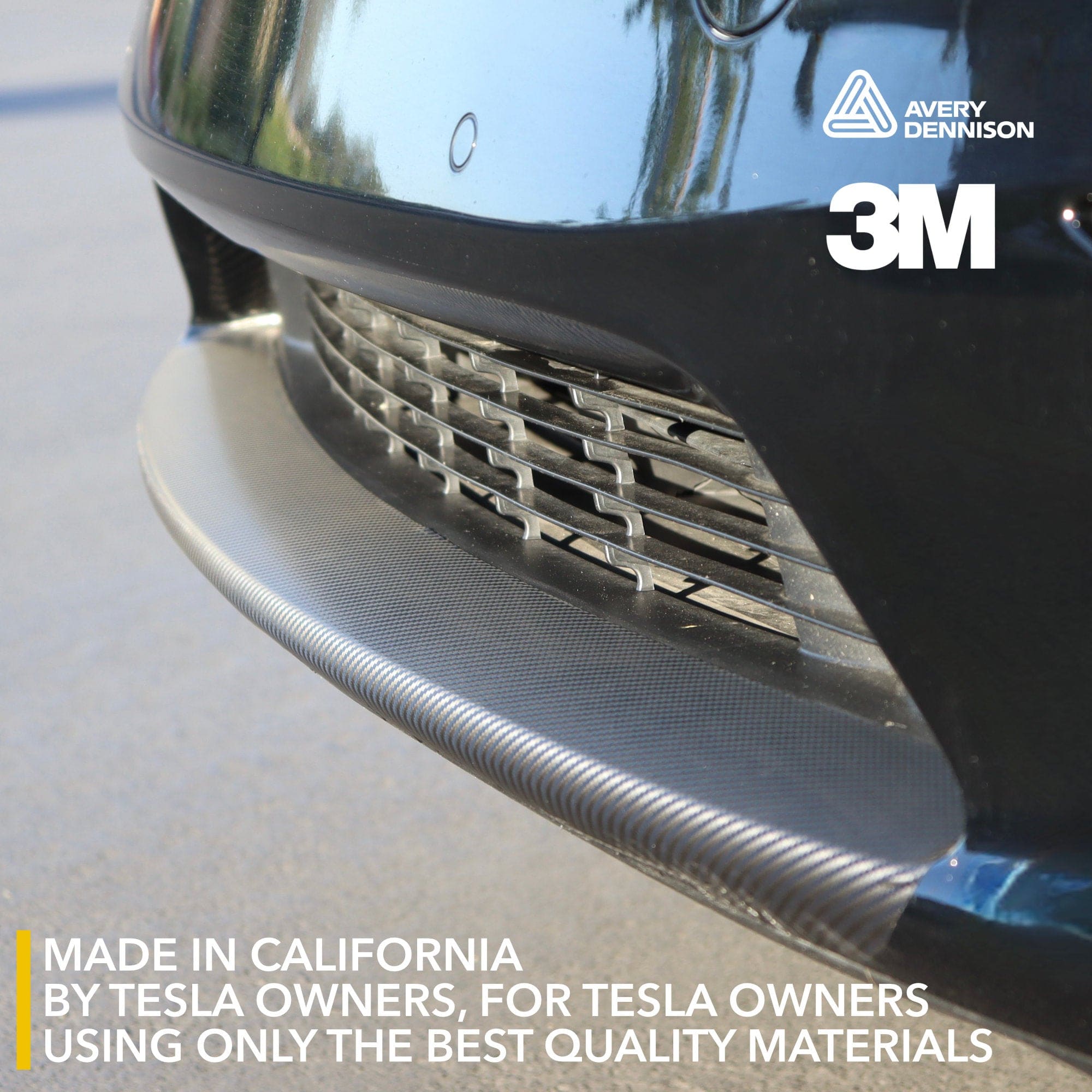 Front Lip Wrap | Carbon Fiber Decal for 2019-2025 Tesla Model Y