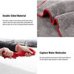 Premium Dual-Sided Microfiber Towel | 8x Absorbent | Coral Velvet + Suede | 28×20cm