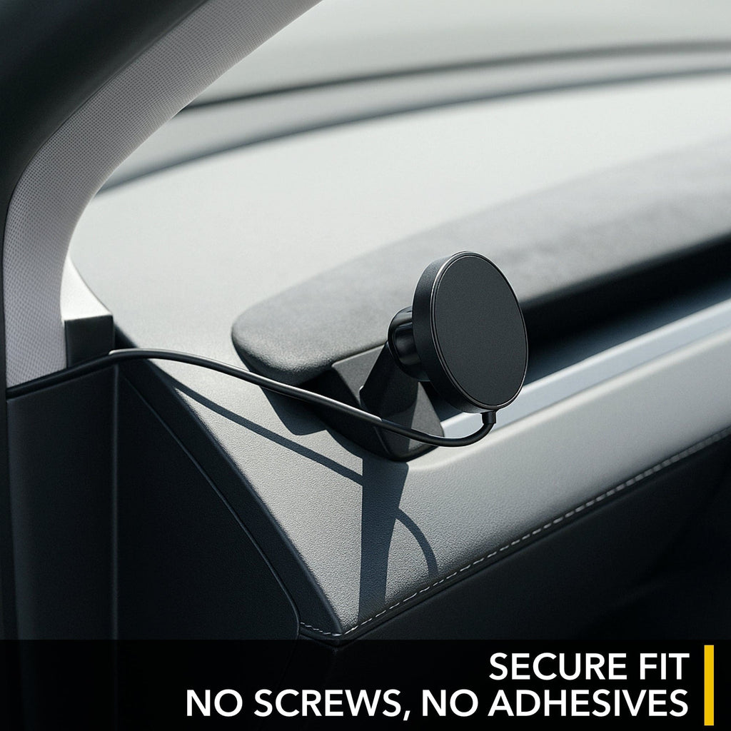 Dashboard Phone Mount / Qi2 Charger | Tesla Model 3 Highland, Model Y Juniper