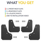Mud Flaps | Tesla Cybertruck - Front & Rear Splash Guards