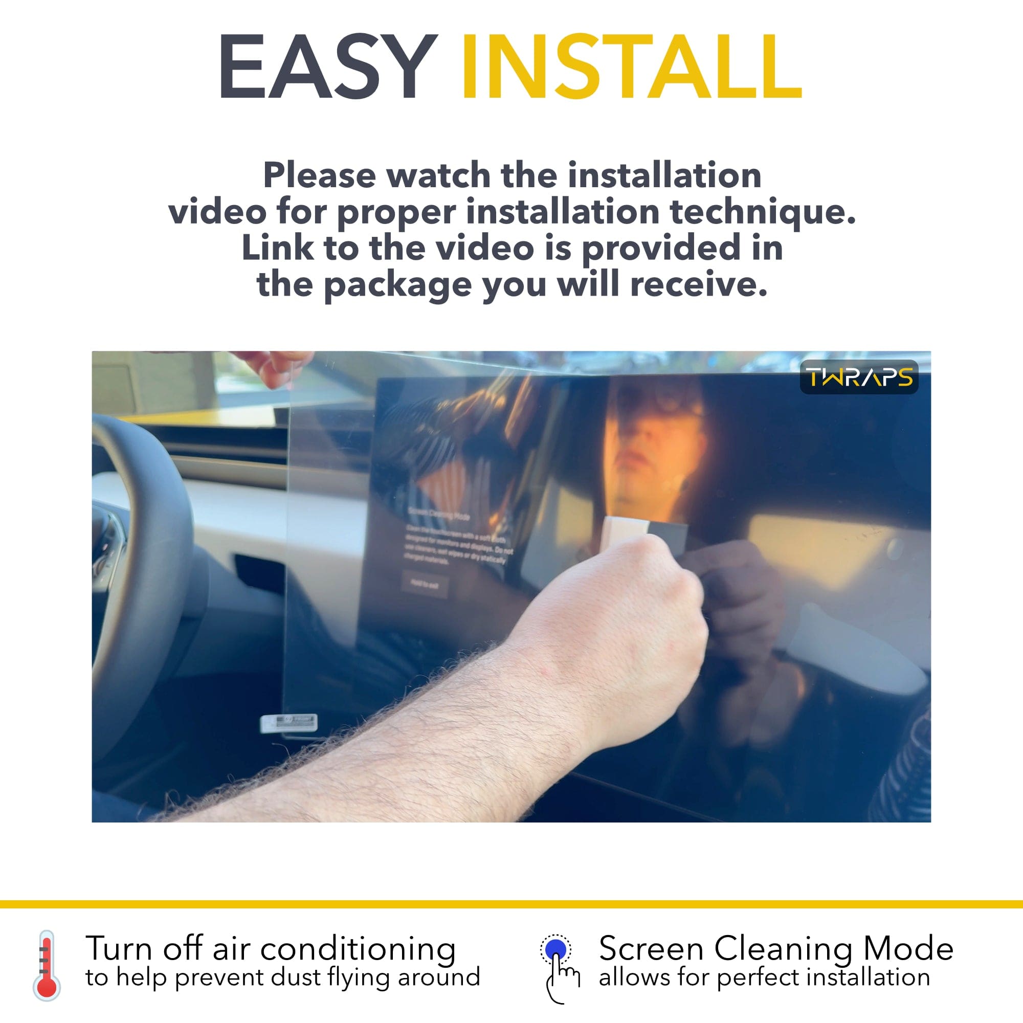 Screen Protectors | 2026+ Tesla Model Y Juniper and 2024+ Tesla Model 3 Highland 9H PET Ultra Tough