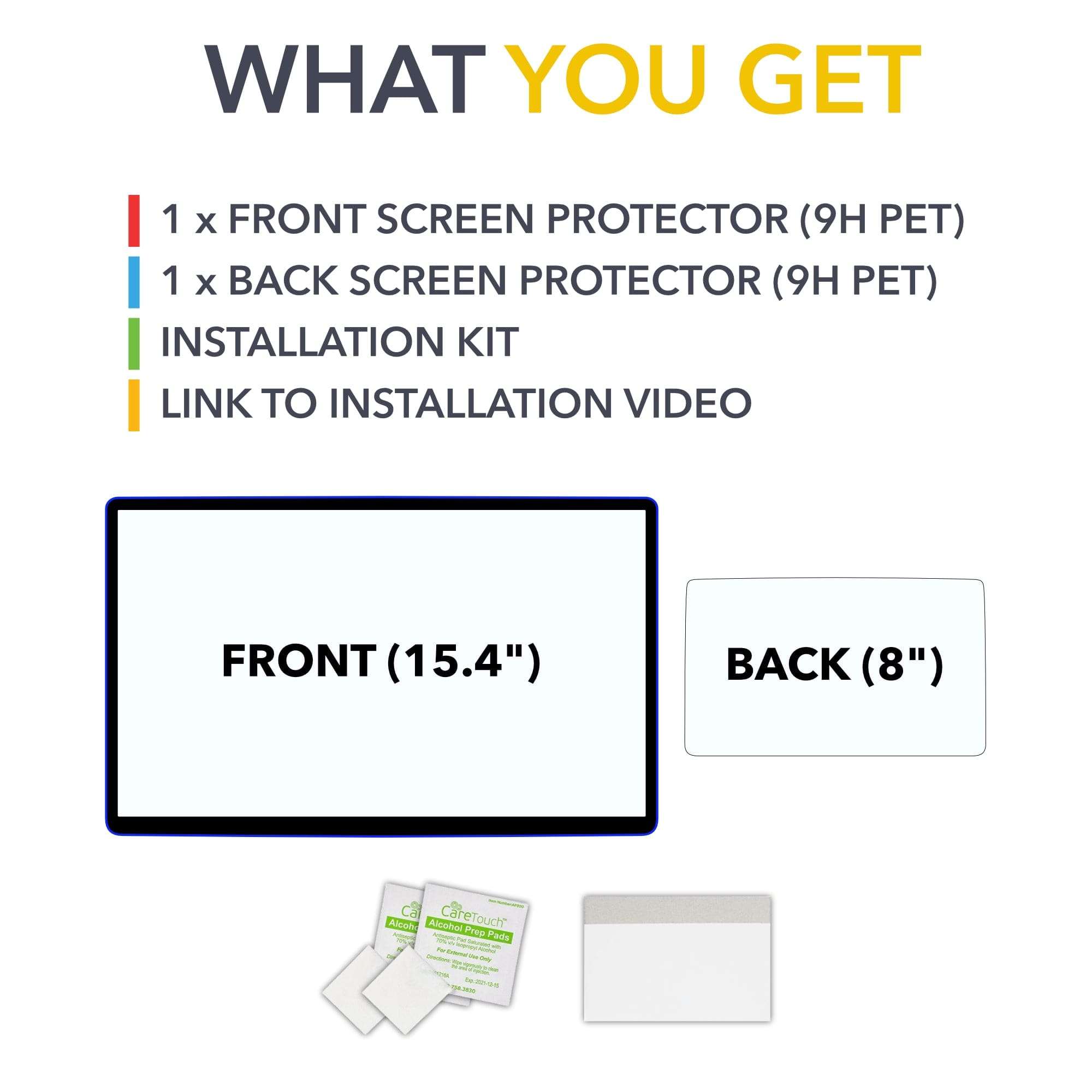 Screen Protectors | 2026+ Tesla Model Y Juniper and 2024+ Tesla Model 3 Highland 9H PET Ultra Tough
