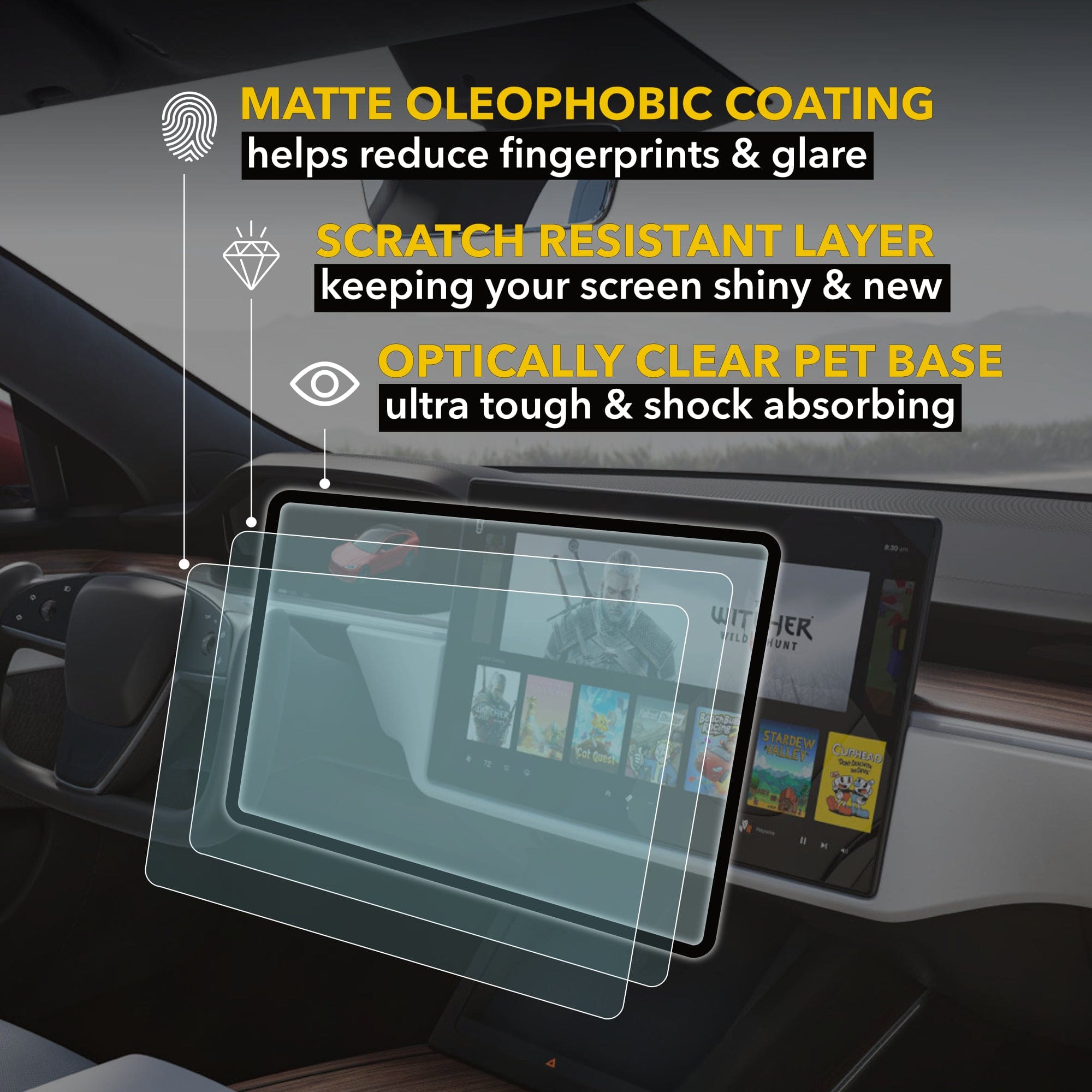 Screen Protectors | Tesla Model S, Tesla Model X 2021-2026