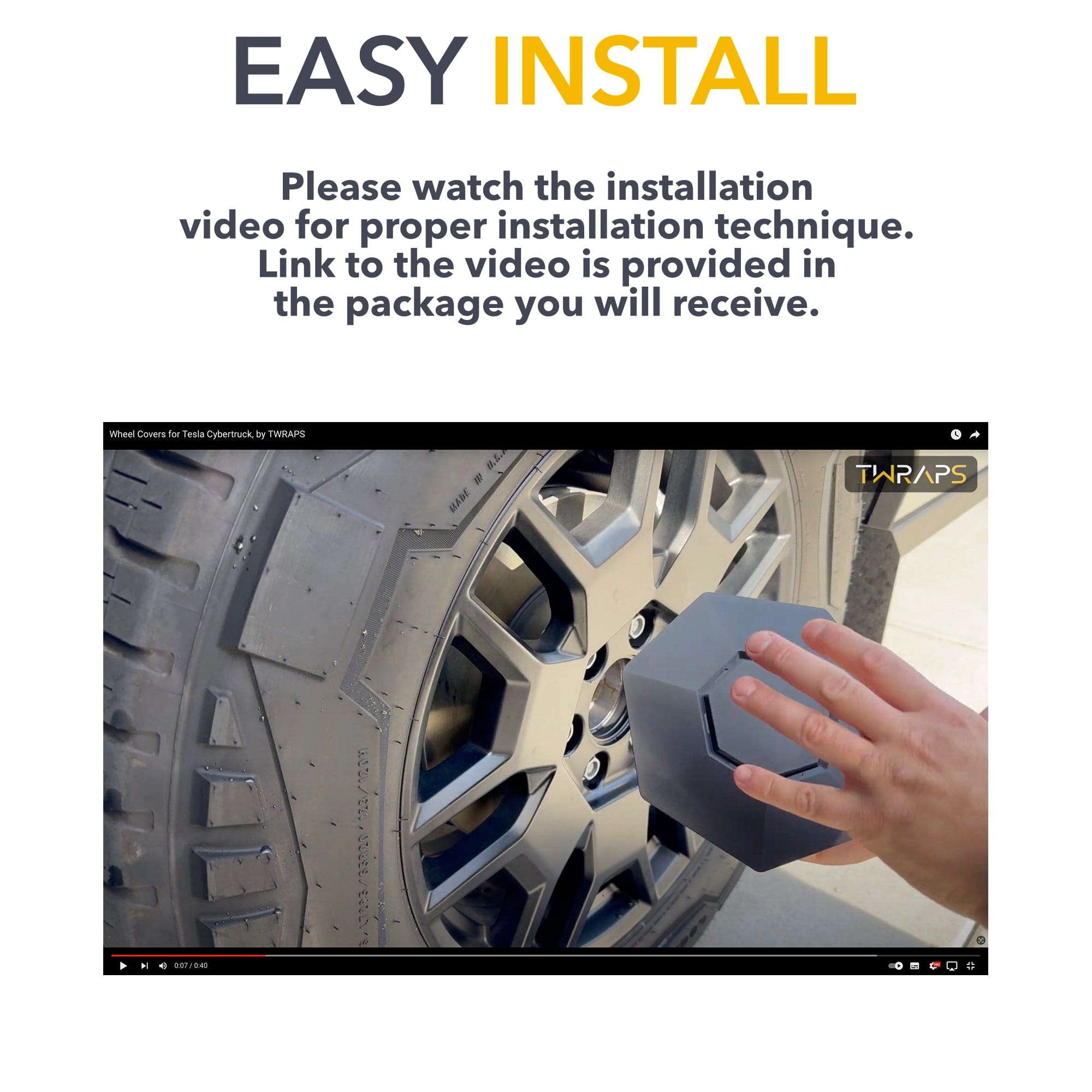 Wheel Covers | Tesla Cybertruck - Center Hub Caps