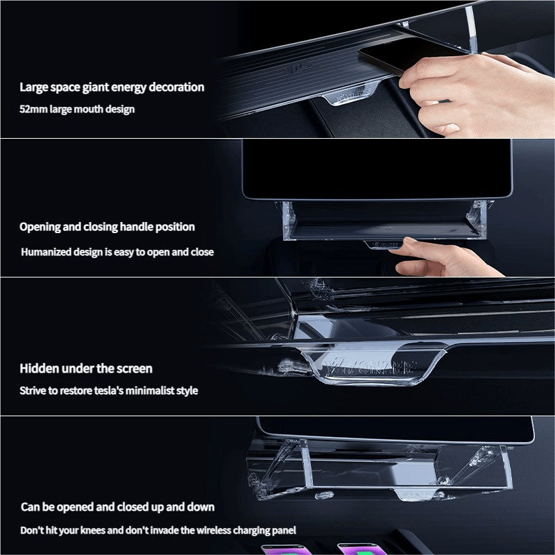 Under Screen Storage Organizer for Model Y Juniper & Model 3 Highland |
