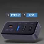 Glove Box USB Hub for Model 3/Y 2021.11+ | Dedicated Dashcam Port | Type-C | Compact