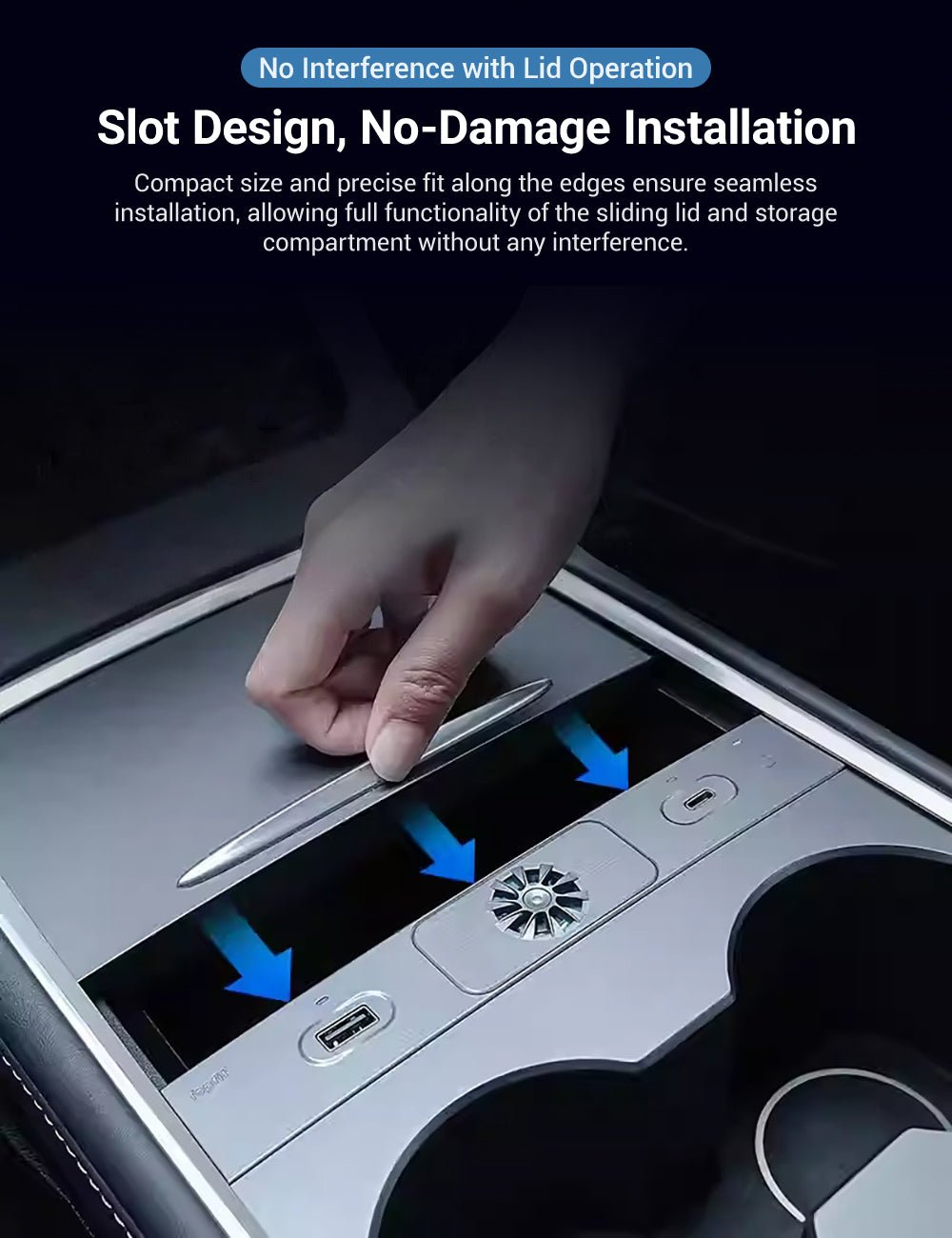 USB Hub Docking Station With Aromatherapy for Model 3/Y