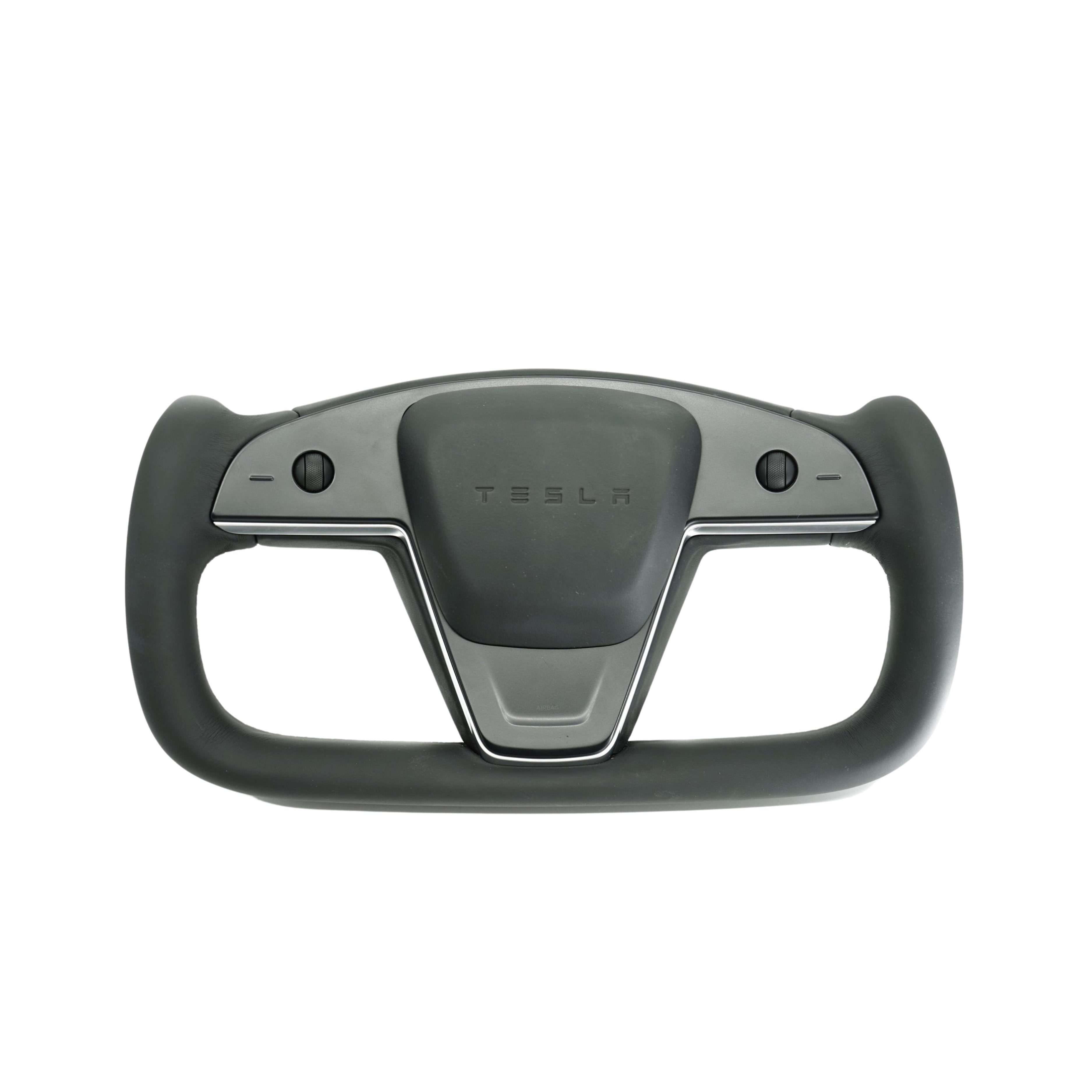 Touch Horn Yoke Plaid Steering Wheel Replacement for Tesla Model S / X 2021-2023